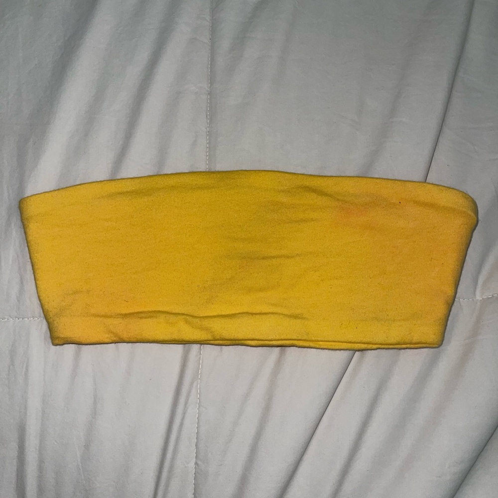 Moda International Yellow Bandeau Bra Top